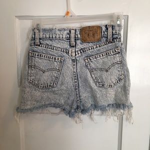 Levi Strauss shorts.